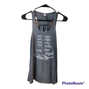 Gypsy racerback tank top grey small